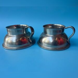 Vintage Queen Art Pewter Candle Holders Set of 2